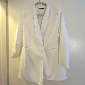 Boohoo Petite White Blazer Dress US Size 6